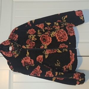 Floral teddy jacket